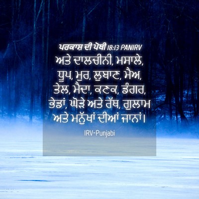Picture 04 - ਪਰਕਾਸ਼ ਦੀ ਪੋਥੀ 18:13 PANIRV - ਅਤੇ ਦਾਲਚੀਨੀ, ਮਸਾਲੇ, - Bible Verse Picture
