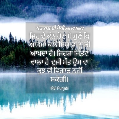 Picture 04 - ਪਰਕਾਸ਼ ਦੀ ਪੋਥੀ 2:11 PANIRV - ਜਿਹ ਦੇ ਕੰਨ ਹੋਣ ਸੋ - Bible Verse Picture