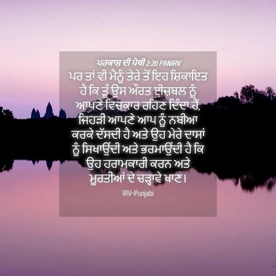 Picture 04 - ਪਰਕਾਸ਼ ਦੀ ਪੋਥੀ 2:20 PANIRV - ਪਰ ਤਾਂ ਵੀ ਮੈਨੂੰ - Bible Verse Picture
