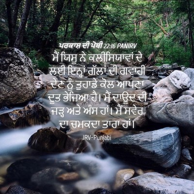 Picture 04 - ਪਰਕਾਸ਼ ਦੀ ਪੋਥੀ 22:16 PANIRV - ਮੈਂ ਯਿਸੂ ਨੇ - Bible Verse Picture