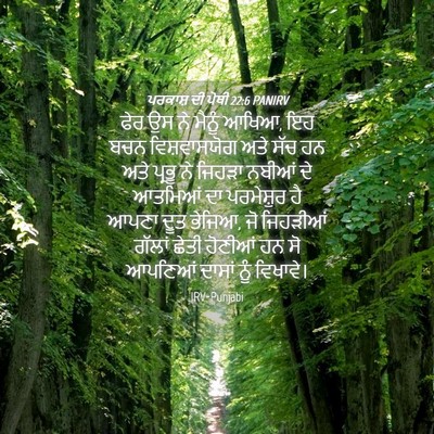 Picture 04 - ਪਰਕਾਸ਼ ਦੀ ਪੋਥੀ 22:6 PANIRV - ਫੇਰ ਉਸ ਨੇ ਮੈਨੂੰ - Bible Verse Picture