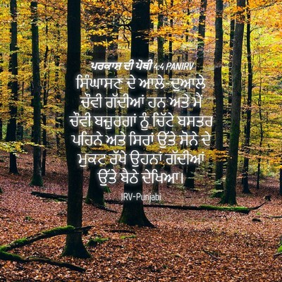 Picture 04 - ਪਰਕਾਸ਼ ਦੀ ਪੋਥੀ 4:4 PANIRV - ਸਿੰਘਾਸਣ ਦੇ - Bible Verse Picture