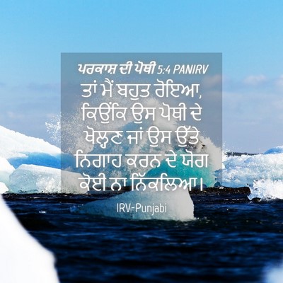 Picture 04 - ਪਰਕਾਸ਼ ਦੀ ਪੋਥੀ 5:4 PANIRV - ਤਾਂ ਮੈਂ ਬਹੁਤ ਰੋਇਆ, - Bible Verse Picture