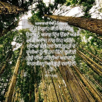 Picture 04 - ਪਰਕਾਸ਼ ਦੀ ਪੋਥੀ 8:13 PANIRV - ਤਾਂ ਮੈਂ ਨਿਗਾਹ ਕੀਤੀ - Bible Verse Picture