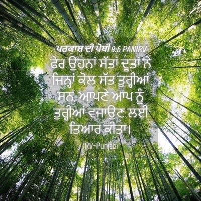 Picture 04 - ਪਰਕਾਸ਼ ਦੀ ਪੋਥੀ 8:6 PANIRV - ਫੇਰ ਉਹਨਾਂ ਸੱਤਾਂ - Bible Verse Picture