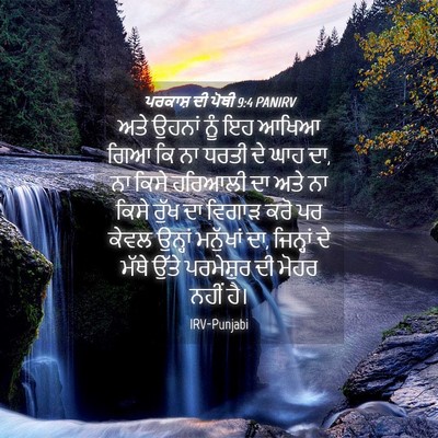 Picture 04 - ਪਰਕਾਸ਼ ਦੀ ਪੋਥੀ 9:4 PANIRV - ਅਤੇ ਉਹਨਾਂ ਨੂੰ ਇਹ - Bible Verse Picture