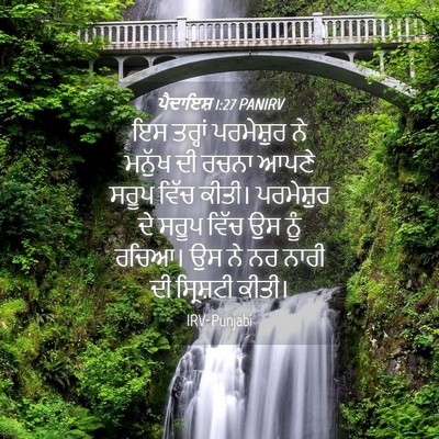 Picture 04 - ਪੈਦਾਇਸ਼ 1:27 PANIRV - ਇਸ ਤਰ੍ਹਾਂ - Bible Verse Picture