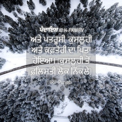 Picture 04 - ਪੈਦਾਇਸ਼ 10:14 PANIRV - ਅਤੇ ਪਤਰੂਸੀ, - Bible Verse Picture