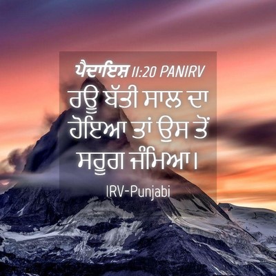Picture 04 - ਪੈਦਾਇਸ਼ 11:20 PANIRV - ਰਊ ਬੱਤੀ ਸਾਲ ਦਾ ਹੋਇਆ - Bible Verse Picture
