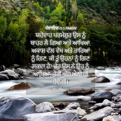 Picture 04 - ਪੈਦਾਇਸ਼ 15:5 PANIRV - ਯਹੋਵਾਹ ਪਰਮੇਸ਼ੁਰ - Bible Verse Picture