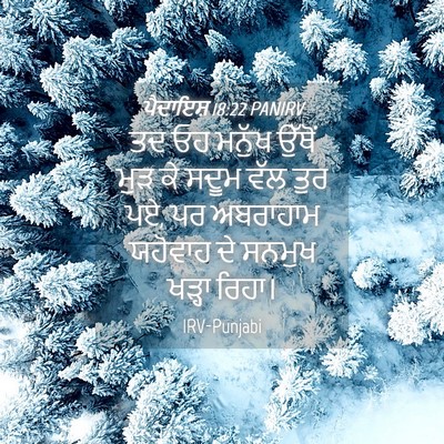 Picture 04 - ਪੈਦਾਇਸ਼ 18:22 PANIRV - ਤਦ ਓਹ ਮਨੁੱਖ ਉੱਥੋਂ - Bible Verse Picture
