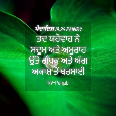 Picture 04 - ਪੈਦਾਇਸ਼ 19:24 PANIRV - ਤਦ ਯਹੋਵਾਹ ਨੇ ਸਦੂਮ - Bible Verse Picture
