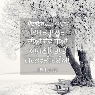 Picture 04 - ਪੈਦਾਇਸ਼ 19:36 PANIRV - ਇਸ ਤਰ੍ਹਾਂ ਲੂਤ ਦੀਆਂ - Bible Verse Picture