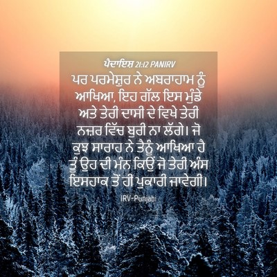 Picture 04 - ਪੈਦਾਇਸ਼ 21:12 PANIRV - ਪਰ ਪਰਮੇਸ਼ੁਰ ਨੇ - Bible Verse Picture