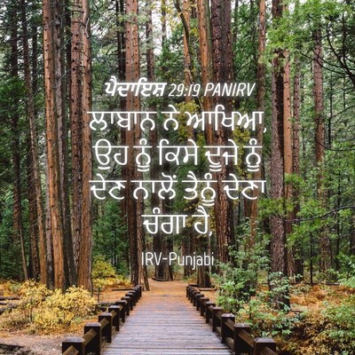 Picture 04 - ਪੈਦਾਇਸ਼ 29:19 PANIRV - ਲਾਬਾਨ ਨੇ ਆਖਿਆ, ਉਹ - Bible Verse Picture