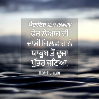 Picture 04 - ਪੈਦਾਇਸ਼ 30:12 PANIRV - ਫੇਰ ਲੇਆਹ ਦੀ ਦਾਸੀ - Bible Verse Picture