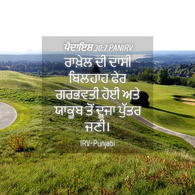 Picture 04 - ਪੈਦਾਇਸ਼ 30:7 PANIRV - ਰਾਖ਼ੇਲ ਦੀ ਦਾਸੀ - Bible Verse Picture