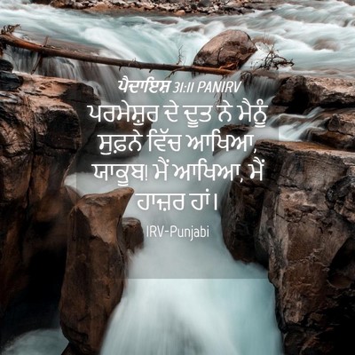 Picture 04 - ਪੈਦਾਇਸ਼ 31:11 PANIRV - ਪਰਮੇਸ਼ੁਰ ਦੇ ਦੂਤ ਨੇ - Bible Verse Picture
