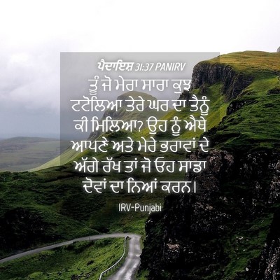 Picture 04 - ਪੈਦਾਇਸ਼ 31:37 PANIRV - ਤੂੰ ਜੋ ਮੇਰਾ ਸਾਰਾ - Bible Verse Picture