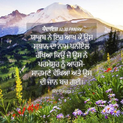 Picture 04 - ਪੈਦਾਇਸ਼ 32:30 PANIRV - ਯਾਕੂਬ ਨੇ ਇਹ ਆਖ ਕੇ - Bible Verse Picture