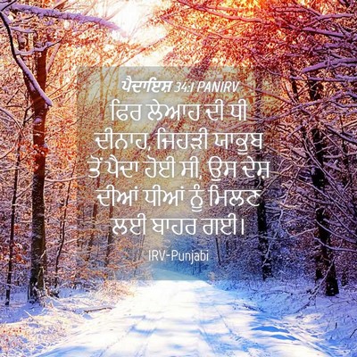 Picture 04 - ਪੈਦਾਇਸ਼ 34:1 PANIRV - ਫਿਰ ਲੇਆਹ ਦੀ ਧੀ - Bible Verse Picture