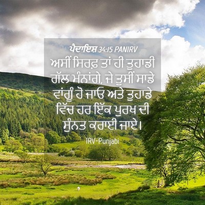 Picture 04 - ਪੈਦਾਇਸ਼ 34:15 PANIRV - ਅਸੀਂ ਸਿਰਫ਼ ਤਾਂ ਹੀ - Bible Verse Picture