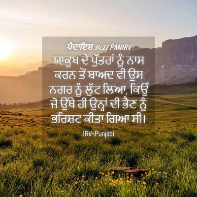 Picture 04 - ਪੈਦਾਇਸ਼ 34:27 PANIRV - ਯਾਕੂਬ ਦੇ ਪੁੱਤਰਾਂ - Bible Verse Picture
