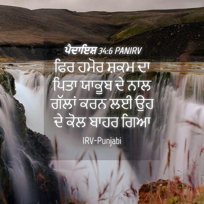 Picture 04 - ਪੈਦਾਇਸ਼ 34:6 PANIRV - ਫਿਰ ਹਮੋਰ ਸ਼ਕਮ ਦਾ - Bible Verse Picture