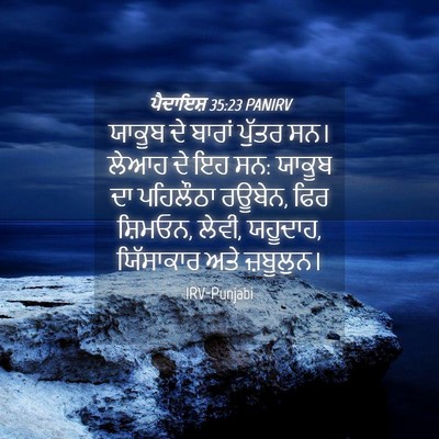 Picture 04 - ਪੈਦਾਇਸ਼ 35:23 PANIRV - ਯਾਕੂਬ ਦੇ ਬਾਰਾਂ - Bible Verse Picture
