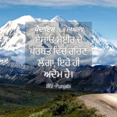 Picture 04 - ਪੈਦਾਇਸ਼ 36:8 PANIRV - ਏਸਾਓ ਸੇਈਰ ਦੇ ਪਰਬਤ - Bible Verse Picture