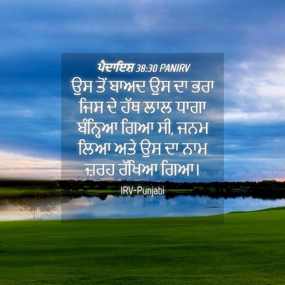 Picture 04 - ਪੈਦਾਇਸ਼ 38:30 PANIRV - ਉਸ ਤੋਂ ਬਾਅਦ ਉਸ ਦਾ - Bible Verse Picture