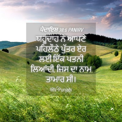 Picture 04 - ਪੈਦਾਇਸ਼ 38:6 PANIRV - ਯਹੂਦਾਹ ਨੇ ਆਪਣੇ - Bible Verse Picture