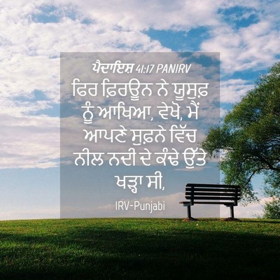 Picture 04 - ਪੈਦਾਇਸ਼ 41:17 PANIRV - ਫਿਰ ਫ਼ਿਰਊਨ ਨੇ - Bible Verse Picture