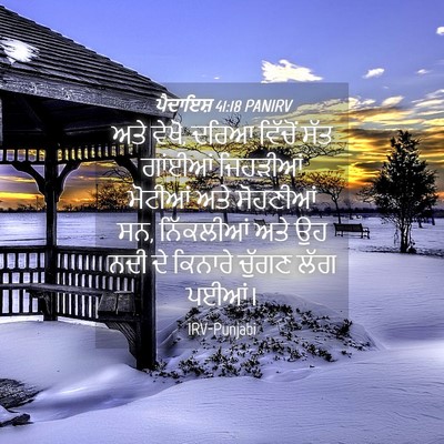 Picture 04 - ਪੈਦਾਇਸ਼ 41:18 PANIRV - ਅਤੇ ਵੇਖੋ, ਦਰਿਆ - Bible Verse Picture