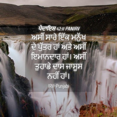 Picture 04 - ਪੈਦਾਇਸ਼ 42:11 PANIRV - ਅਸੀਂ ਸਾਰੇ ਇੱਕ - Bible Verse Picture
