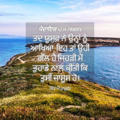 Picture 04 - ਪੈਦਾਇਸ਼ 42:14 PANIRV - ਤਦ ਯੂਸੁਫ਼ ਨੇ - Bible Verse Picture