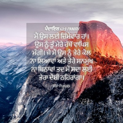 Picture 04 - ਪੈਦਾਇਸ਼ 43:9 PANIRV - ਮੈਂ ਉਸ ਲਈ - Bible Verse Picture
