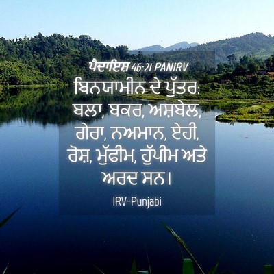 Picture 04 - ਪੈਦਾਇਸ਼ 46:21 PANIRV - ਬਿਨਯਾਮੀਨ ਦੇ ਪੁੱਤਰ: - Bible Verse Picture