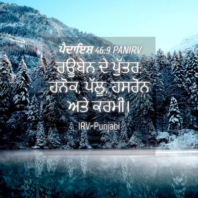 Picture 04 - ਪੈਦਾਇਸ਼ 46:9 PANIRV - ਰਊਬੇਨ ਦੇ ਪੁੱਤਰ: - Bible Verse Picture