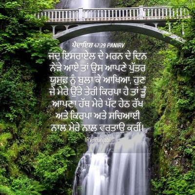 Picture 04 - ਪੈਦਾਇਸ਼ 47:29 PANIRV - ਜਦ ਇਸਰਾਏਲ ਦੇ ਮਰਨ ਦੇ - Bible Verse Picture