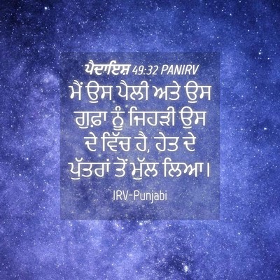 Picture 04 - ਪੈਦਾਇਸ਼ 49:32 PANIRV - ਮੈਂ ਉਸ ਪੈਲੀ ਅਤੇ ਉਸ - Bible Verse Picture