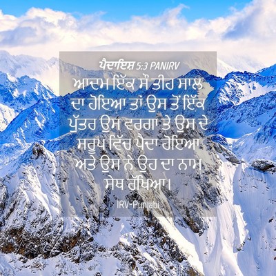Picture 04 - ਪੈਦਾਇਸ਼ 5:3 PANIRV - ਆਦਮ ਇੱਕ ਸੌ ਤੀਹ ਸਾਲ - Bible Verse Picture