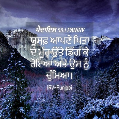 Picture 04 - ਪੈਦਾਇਸ਼ 50:1 PANIRV - ਯੂਸੁਫ਼ ਆਪਣੇ ਪਿਤਾ - Bible Verse Picture
