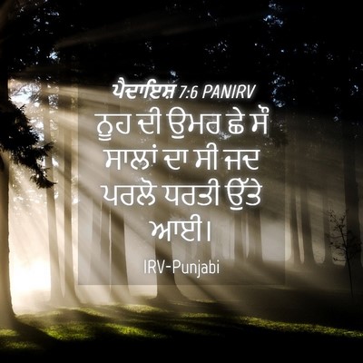 Picture 04 - ਪੈਦਾਇਸ਼ 7:6 PANIRV - ਨੂਹ ਦੀ ਉਮਰ ਛੇ ਸੌ - Bible Verse Picture