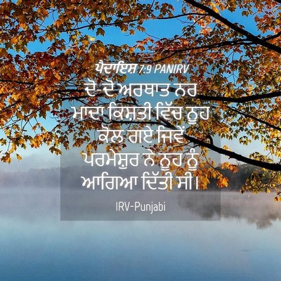 Picture 04 - ਪੈਦਾਇਸ਼ 7:9 PANIRV - ਦੋ-ਦੋ ਅਰਥਾਤ ਨਰ ਮਾਦਾ - Bible Verse Picture