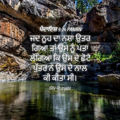 Picture 04 - ਪੈਦਾਇਸ਼ 9:24 PANIRV - ਜਦ ਨੂਹ ਦਾ ਨਸ਼ਾ ਉਤਰ - Bible Verse Picture