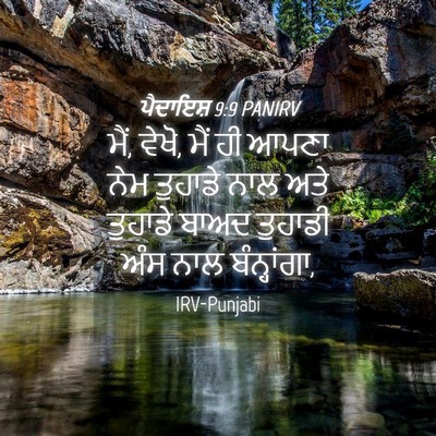 Picture 04 - ਪੈਦਾਇਸ਼ 9:9 PANIRV - ਮੈਂ, ਵੇਖੋ, ਮੈਂ ਹੀ - Bible Verse Picture