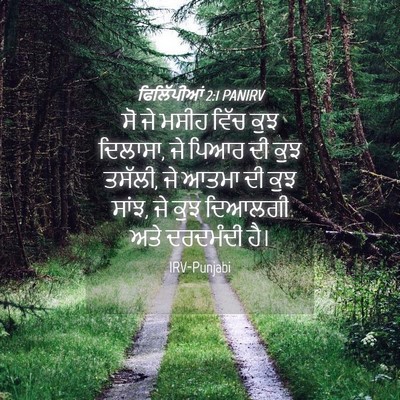 Picture 04 - ਫਿਲਿੱਪੀਆਂ 2:1 PANIRV - ਸੋ ਜੇ ਮਸੀਹ ਵਿੱਚ ਕੁਝ - Bible Verse Picture