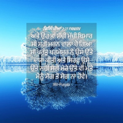Picture 04 - ਫਿਲਿੱਪੀਆਂ 2:27 PANIRV - ਅਤੇ ਉਹ ਤਾਂ ਸੱਚੀ - Bible Verse Picture
