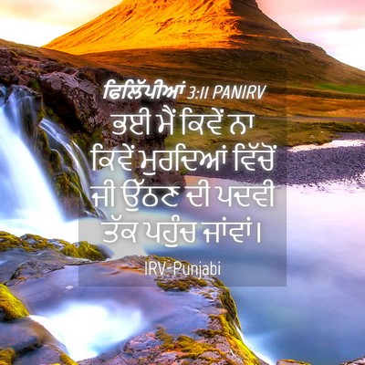 Picture 04 - ਫਿਲਿੱਪੀਆਂ 3:11 PANIRV - ਭਈ ਮੈਂ ਕਿਵੇਂ ਨਾ - Bible Verse Picture